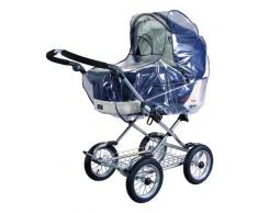 sunnybaby 10020 - Universal Regenverdeck, Regenschutz für EXTRA GROSSE Kinderwagen, Babywanne, Soft-Tragetasche | Kontaktfenster für optimale Luftzirkulation | glasklar | Qualität: MADE in GERMANY