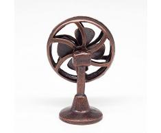 Odoria 1/12 Miniatur Vintage Tisch Ventilator Bronze Für Puppenhaus Dekoration Zubehör