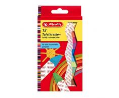 Herlitz Tafelkreide, 12 Stück in Hängepackung, farbig sortiert