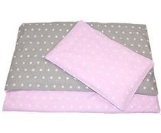 2 teilige Baby Bettwäsche Sterne Drops Star Kinderbettwäsche Babybettwäsche D12