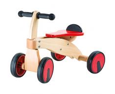 small foot 10233 Rutscher Roter Raser aus Holz, mit Gummibereifung und Gummigriffen, ab 2 Jahren