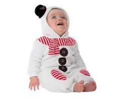 Dasongff Weihnachten Baby Strampler Xmas Schneemann Kostüm für Neugeborenes Jungen Mädchen Strampler + Schal Kleidung Set Strampler für Puppen Weihnachten Outfit Cosplay Overall