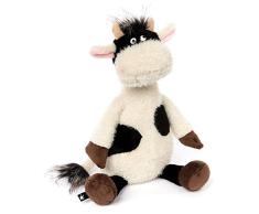 sigikid, Stofftier für Erwachsene und Kinder, Kuh, AchGoood Family und Friends, Weiß und Schwarz, 38720