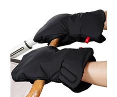 Rovtop Handschuhe Handwärmer Kinderwagenmuff für Kinderwagen aus Nylon Schwarz 30 * 17cm