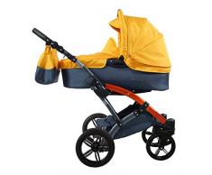 knorr-baby 3100-07 Kombikinderwagen, Voletto Sport, grau/orange