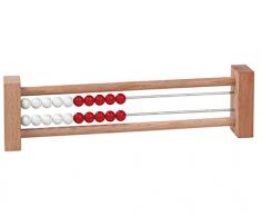 Betzold 85035 - Rechenrahmen 20 Perlen rot/weiß - Kinder Rechnen Lernen Rechenschieber Zählrahmen Holzrechenschieber Grundschule Mathematik Lehrmittel Holzrechenrahmen Holz-Abakus Abacus