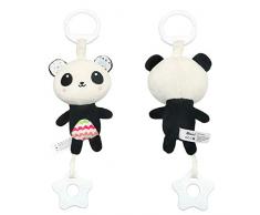 HaiQianXin Baby-Kleinkind-Plüschtier mit Stern Beißring hängender Spaziergänger Spielzeug mit Ton (Color : Panda)