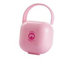 Bclaer72 2PCS Dummy Case & Nipple Shield Case, Schnuller Travel Pod, der leicht an Wickeltaschen und Kinderwagen befestigt Werden kann, Schnullerhalter Schnullerbox(Pink)