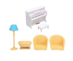 Holzpuppenhaus Möbel Set - Puppe Wohnzimmer, Schlafzimmer und Küchenzubehör jszzz