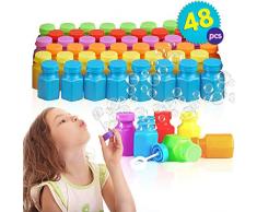 THE TWIDDLERS 48er Mini Seifenblasen Dozen Set für Kinder – Ideale gastgeschenke Kindergeburtstag – Perfekte Hochzeit Bubbles Oder Kindergeburtstag Spielzeug Spiele Giveaways, Mitbringsel & Mitgebsel