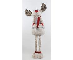 Unbekannt Weihnachtsfigur Stoffelch 80 cm groß Weihnachtsdeko XL Weihnachtselch für Weihnachten