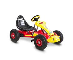 Hecht Go Kart Tretauto Go-Kart für Kinder (Farbe wählbar) (Rot / Gelb)