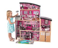 Kidkraft 65826 Sparkle Mansion Puppenhaus aus Holz, Rosa