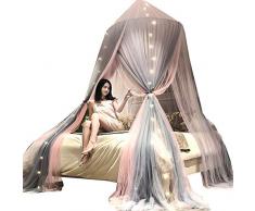 Lyj Dome Moskitonetz Haushalt, Himmelbett Vorhänge für Mädchen Bett - Prinzessin Zelt Spitze Bett Moskitonetz für Kinder Spielen, Kinderzimmer Dekor - Quick Easy Installation
