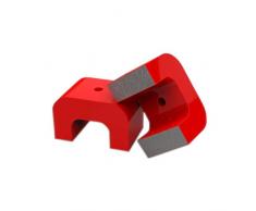 Hufeisen-Magnet AlNiCo Brückenmagnet rote Lackierung bis 450 °C L44.5xB28.5xH28.5 mm Haftkraft 10 kg