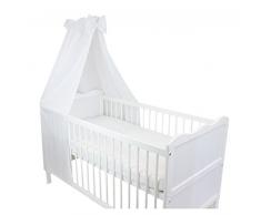 TupTam Babybett Himmel mit Schleifchen, Farbe: Weiß, Größe: ca. 160x240 cm