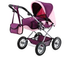 Bayer Design 1505700 Kombi Puppenwagen Grande, zusammenklappbar, Pflaume