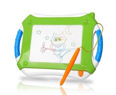 TTMOW Zaubertafel Kinder Maltafel für Kinder ab 3, Verdicktes Lerntafel Reißbrett Kindergeschenk, Hinzugefügter Bereich für Malerei (Grün)