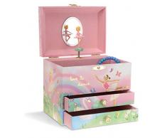 Jewelkeeper - Ballerina und Regenbogen Spieluhr Schmuckschatulle mit 2 Ausziehfächern - Schwanensee Melodie