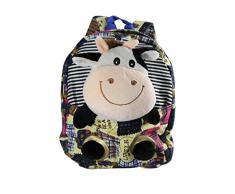 Kinder Rucksack Tasche Kindergarten Vorschule Reise Plüsch Kuschel Tier Teddy (Kuh 2)