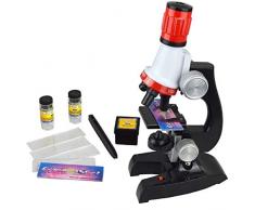 SayHia Scientific Educational Mikroskop Spielzeug, Kinder Mikroskop Set Pädagogisch Mikroskop 100X-1200X Vergrößerung Optik Glas Anfänger Science Lab Toy