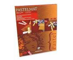 Clairefontaine 96017C Zeichenblock Pastelmat (12 Blatt, 24 x 30 cm, 360 g, mit 4 transparenten Trennblätternmit, Spezielkarton ideal fur Pastell und Kreide) hellgelb, gelb, dunkelgrau und hellgrau