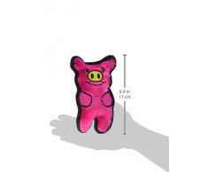 Outward Hound Kyjen 32013 Invincibles Plüschschwein ohne Füllung Hundespielzeuge Quietschspielzeug mit 1 Quietschelement, Größe S, Rosa