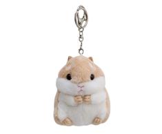 Underleaf Niedlicher Khaki Plüsch Hamster Schlüsselanhänger Schlüsselanhänger Tasche Ornament