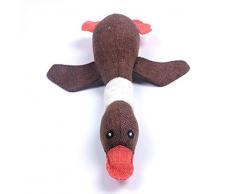 TIANPENG Hundespielzeug Katzenspielzeug Nettes Und Lustiges Hundespielzeug Mit Gansstimme Spielzeug Haustier Molar Spielzeug Hund Kauen Bissbeständiger Flachs Plüschgans, 3, One Size