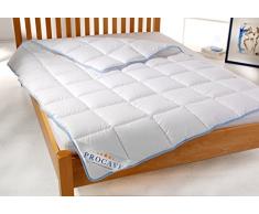 PROCAVE | TopCool Qualitäts-Kinder-Bettdecke für das ganze Jahr | Entspannt schlafen - absorbiert Körperfeuchtigkeit | Atmungsaktive Steppdecke in weiß in 100x135 cm