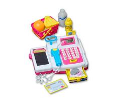 Eddy Toys Spielkasse für Kinder mit funktionsfähigen Eingabefeld, Scanner, Geldfach & vieles mehr