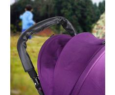 Zerodis Baby Kinderwagen Griff Abdeckung mit Reißverschluss Griffbezug Buggy Zubehör Staubdicht PU Lederbezug