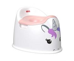 Fisher-Price GCJ73 - Einhorn-Töpfchen, Toilettentrainer mit integriertem Spritzschutz für Kleinkinder, weiß