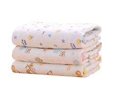 Windelwindeln, Wasserdichte Windeln Für Babymatratzen, Weiße Süße Grafische Babybett-schutzunterlage 3 Pcs (L-code)