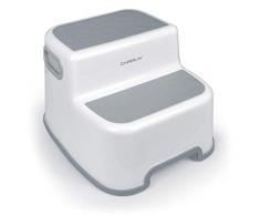 Tritthocker für Kinder – Chairlin Zweistufiger Tritt-Schemel Kinderschemel, Hocker für Kinder, Töpfchen Baby Trittschemel, Kleinkind Tritthocker, Anti-Rutsch (grau)