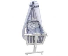 Babywiege Kinderbett Babybett Stubenwagen Beistellbett + 9 tlg. Zubehör