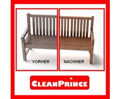 6 Liter CleanPrince Hartholz-Entgrauer Hartholzentgrauer 5+1 Liter Holz Teakholz Bankirai Reiniger Farbe intensivieren Holzgrau grau Holz Möbel Holzstuhl Holzbank Gartenzaun Holzzaun Gartenmöbel Tisch Teak pflege pflegen reinigen