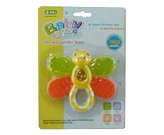 Babyrassel, Beißring und Greifling Libelle in bunten Farben ab 3 Monate