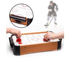 Monsterzeug Airhockeytisch, Mini-Air-Hockey für zuhause, Schwebe-Spielfeld Tisch, Luftkissen Spielzeug, 2 Schlägerpads Torzähler und Pucks Spiel, 50 x 30 cm