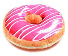 Alsino Donut Kissen Doughnut Dekokissen Sitzkissen Kuschelkissen Donutkissen groß, Variante wählen:Ki-d01 Zucker pink