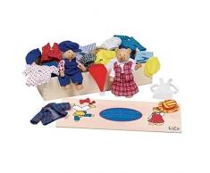 Goki 51914 - Biegepuppen Bärchens, Benna und Bennoh mit Klamottenkiste