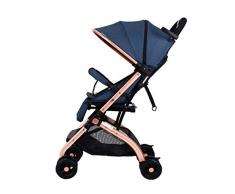 IGLZ EIN-klick-Folding Convenient Kinderwagen-Qualitäts-Aluminiumlegierung Damping Firm Hoch Landschaft Kinderwagen kann Liegender Bequeme Sicher Kinderwägen mit einem großen Speicher-Korb Sitzen