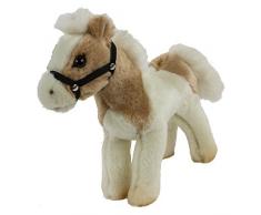 Teddys Rothenburg Kuscheltier Pferd Willi stehend 24 cm braun/Weiss gescheckt Plüschpferd