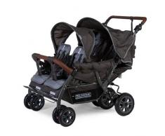Unbekannt Childwheels Kinderwagen Krippenwagen Quadro Viersitzer Vierlingswagen - mit automatischer Bremse