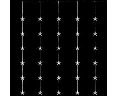 Multistore 2002 LED Sternenvorhang Lichterkette mit 30 LED-Lichter für Innen Lichtervorhang Weihnachtsdekoration Fensterdekoration