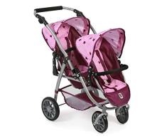 Unbekannt Tandem-Buggy Vario, Zwillingspuppenwagen, Stars Brombeere