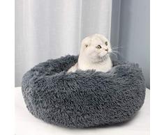 DEEN Rundes oder ovales Kuschelkissen für Welpen, Katze, weiches Sofa, Kuschel-Nest, Bett für kleine und mittelgroße Hunde und Katzen, waschbar