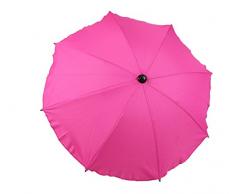 Clamaro SUNCOVER Universal Sonnenschirm Regenschirm für Kinderwagen und Sport Buggy (11 Farben), Babywagen Schirm mit Universal Halterung mit 360° flexiblen Schwanenhals, Rosa 9