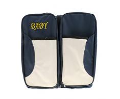 Wickeltasche - 3 in 1 Baby Reisen Windel bett - Hohe Qualität Multifunktionale Faltbare Babytragetasche Tasche - Blau
