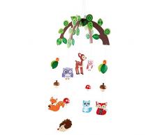 small foot Waldtiere“ Mobile, Holz und Stoff, Mehrfarbig, 66 x 29 x 29 cm